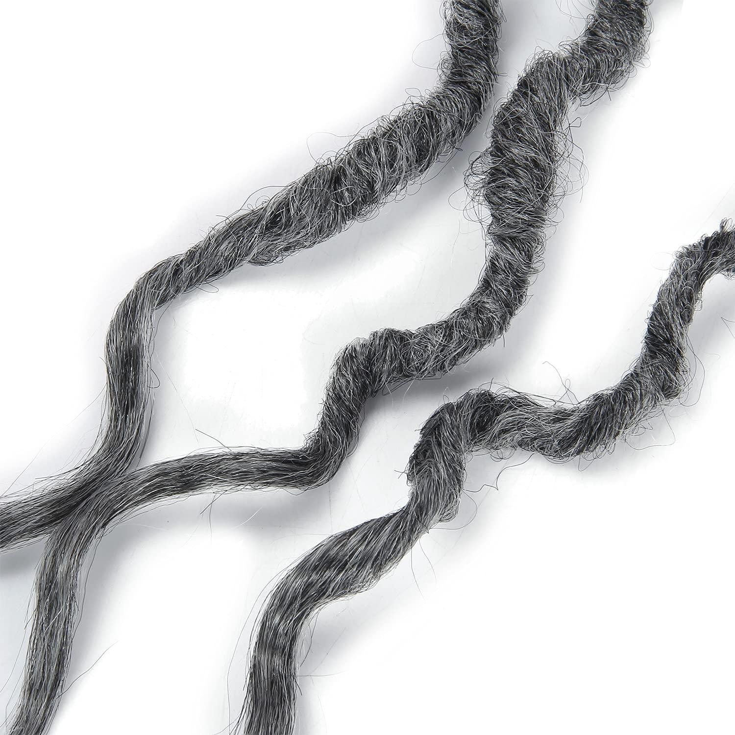 BEkjdiof Goddess Faux Locs Crochet Hair 24Inch 6Packs Pre-looped Goddess Locs Crochet Hair,Curly Locs Crochet Hair Soft Dreadlocks Faux Crochet Locs Synthetic Crochet Braids for Black Women(24'', Grey)