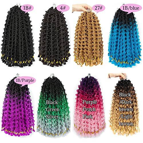 Umylar Umylar 12 Inch Box Braids Crochet Hair 6 Packs Butterfly Braids Crochet Hair Pre-looped Butterfly Locs Jungle Box Braids Crochet Hair Synthetic Braiding Hair Extensions(12, Purple/Peach/Pink)