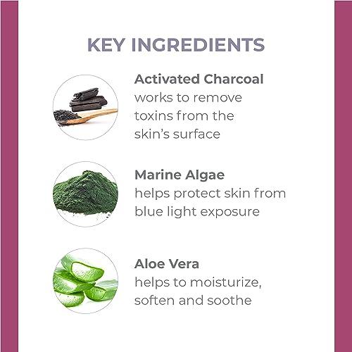 Derma E DERMA E Purifying Daily Facial Detox Scrub with Activated Charcoal and Seaweed Extract Exfoliating Face Scrub Cleanses, Smooths and Brightens, 4oz