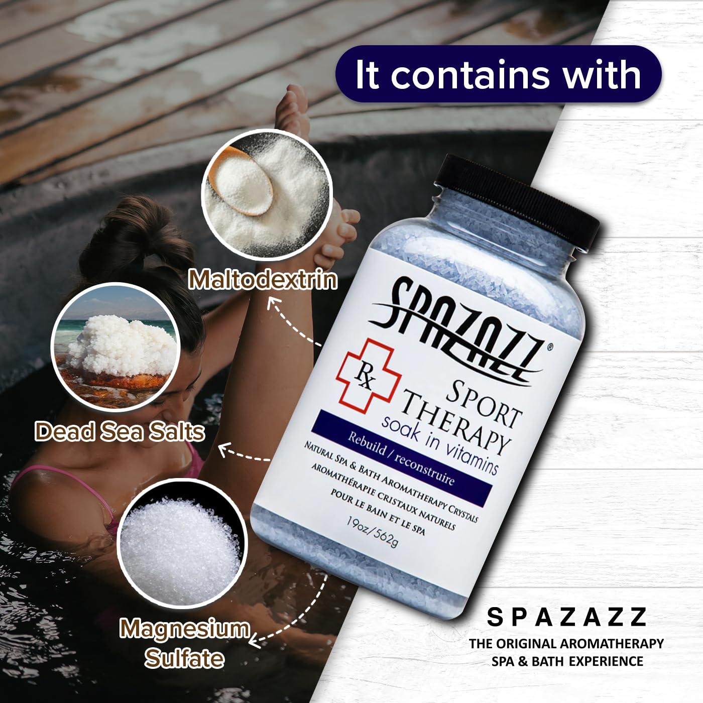 Spazazz Spazazz SPZ-607 RX Sport Therapy Rebuild Crystals Container, 19 oz.