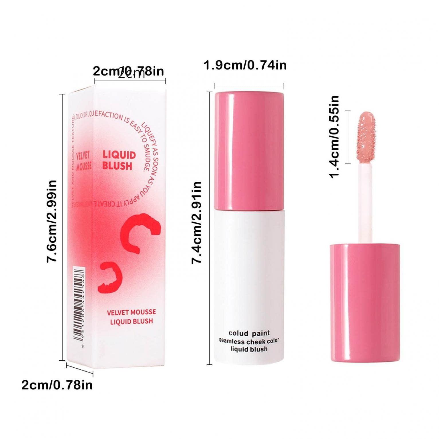 Women Makeup Peach Liquid Blush Makeup Long Lasting Lightweight Natural Color Breathable Feel Sheer Flush of Color Cheek Blusher Cream Gel 9.5ml