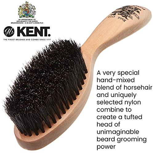 KENT Beard & Mustache Grooming Kit - Kent BRD5 Boar Bristle Brush + Kent 81T & A FOT Sawcut Fine Tooth Combs for Men\'s Care