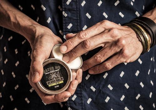 Razor MD Razor MD Natural Beard Balm for Men, Non-Greasy Styling, Ideal for Beard Growth, Grooming and Care, Patchouli & Lemon Scented, 2 oz