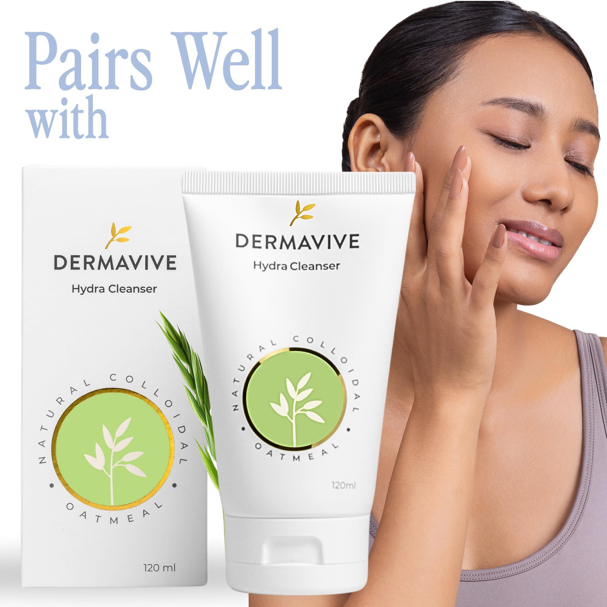 Dermavive Dermavive Vitamin E & Colloidal Oatmeal Moisturizing Face & Body Lotion - Hydrating pH-Balanced Moisturizer for Dry Skin - Suitable for Kids, Teens & Adults, 120ml (4.05 fl oz)