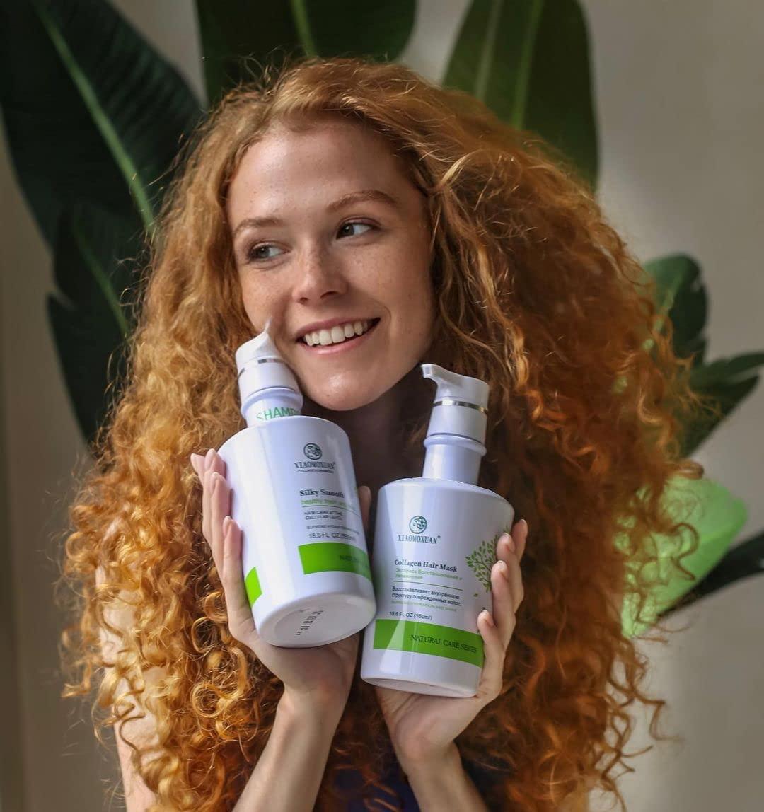 Xiaomoxuan Xiaomoxuan Organic Tea Tree Oil Shampoo - Moisturizing for Dry Hair, Scalp Treatment, Sulfate-Free - Collagen Bond for Oily Scalp and Ends