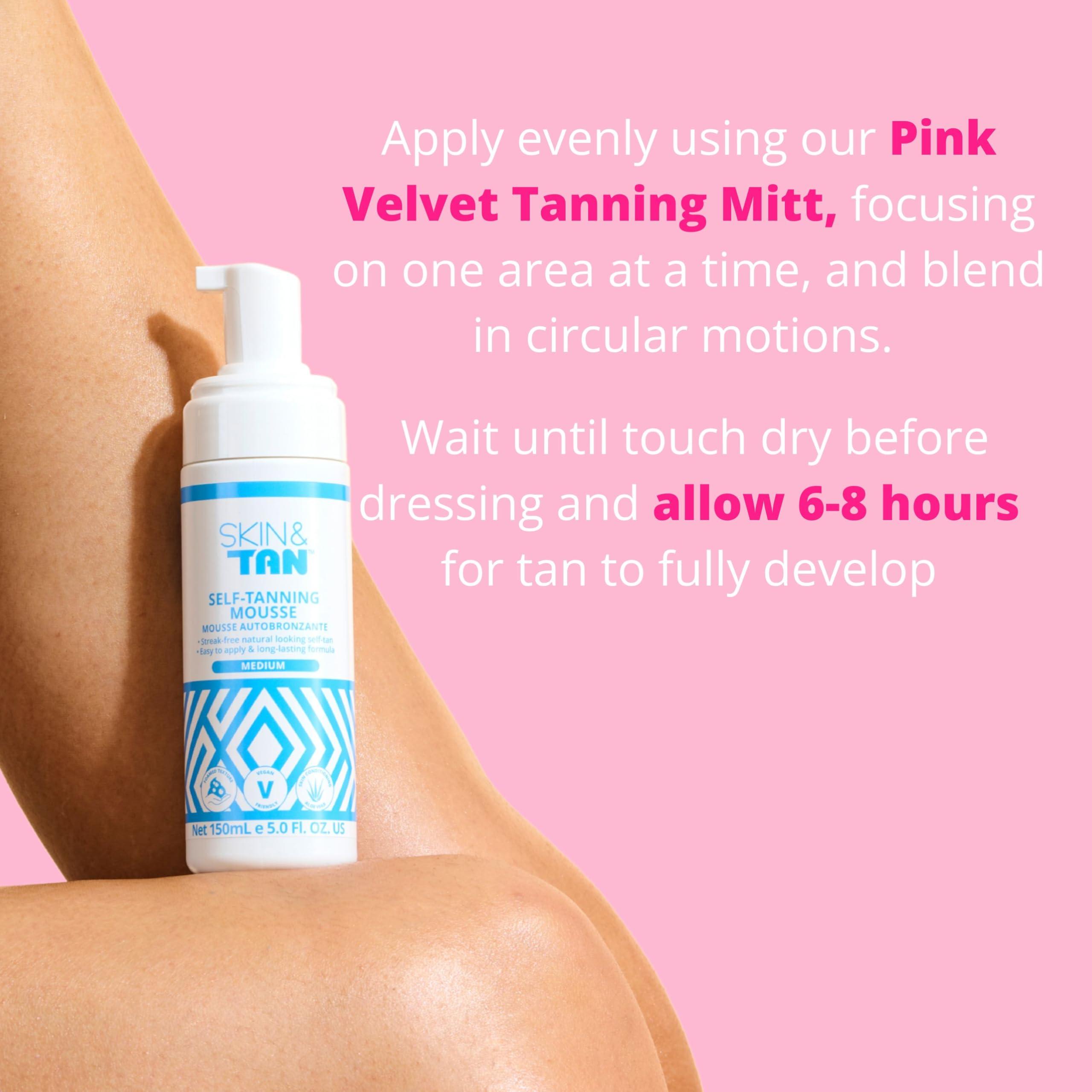 Skinny Tan Skinny Tan Self-Tanning Mousse - Long-Lasting and Non-Drying Formula - Coconut and Vanilla Scent - Easy To Apply Luxurious, Foam Texture - Streak Free and Natural Looking Results - Medium - 5 oz