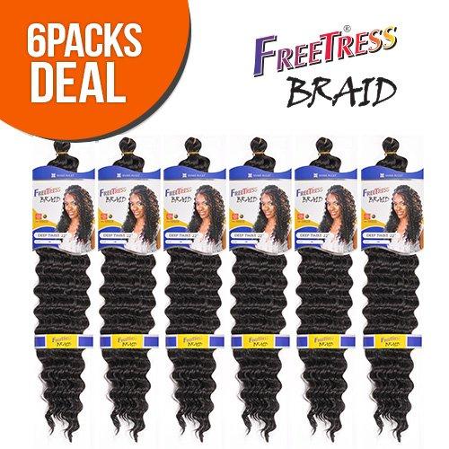 Freetress FreeTress Synthetic Hair Braids Deep Twist Bulk 22" (6-Pack, TT27)