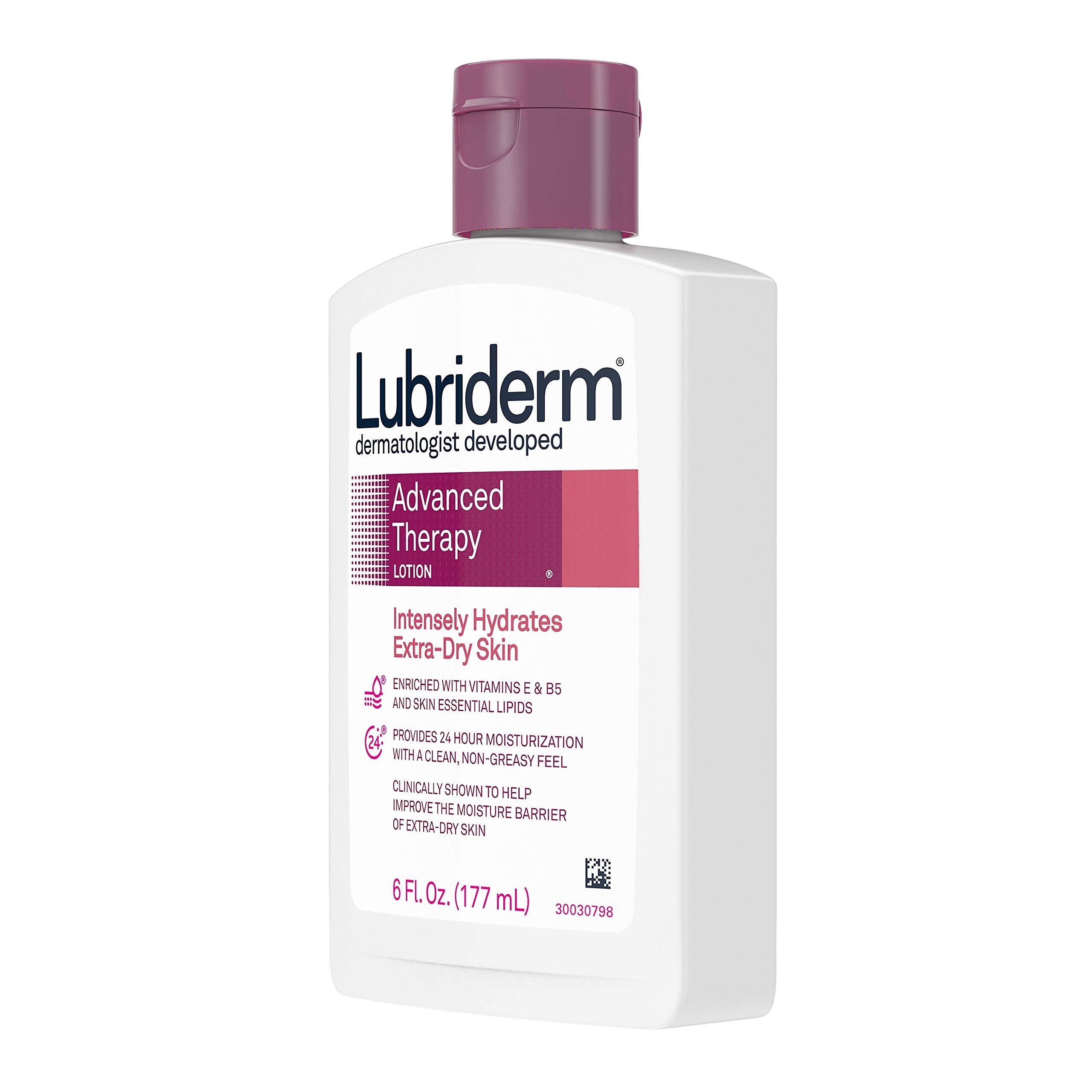 Lubriderm Lubriderm Advanced Therapy Moisturizing Lotion with Vitamins E and B5, Deep Hydration for Extra Dry Skin, Non-Greasy Formula, 6 fl. oz ( Pack of 12)