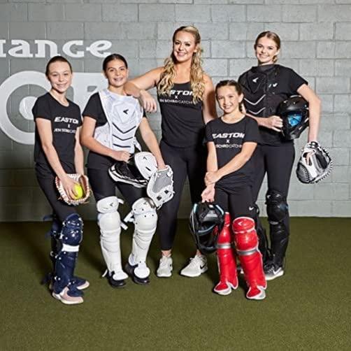 Easton Easton | THE FUNDAMENTAL by Jen Schro Fastpitch Softball Catcher\'s Equipment | Box Set | NOCSAE Certified | Small Ages 12 & Under | Charcoal