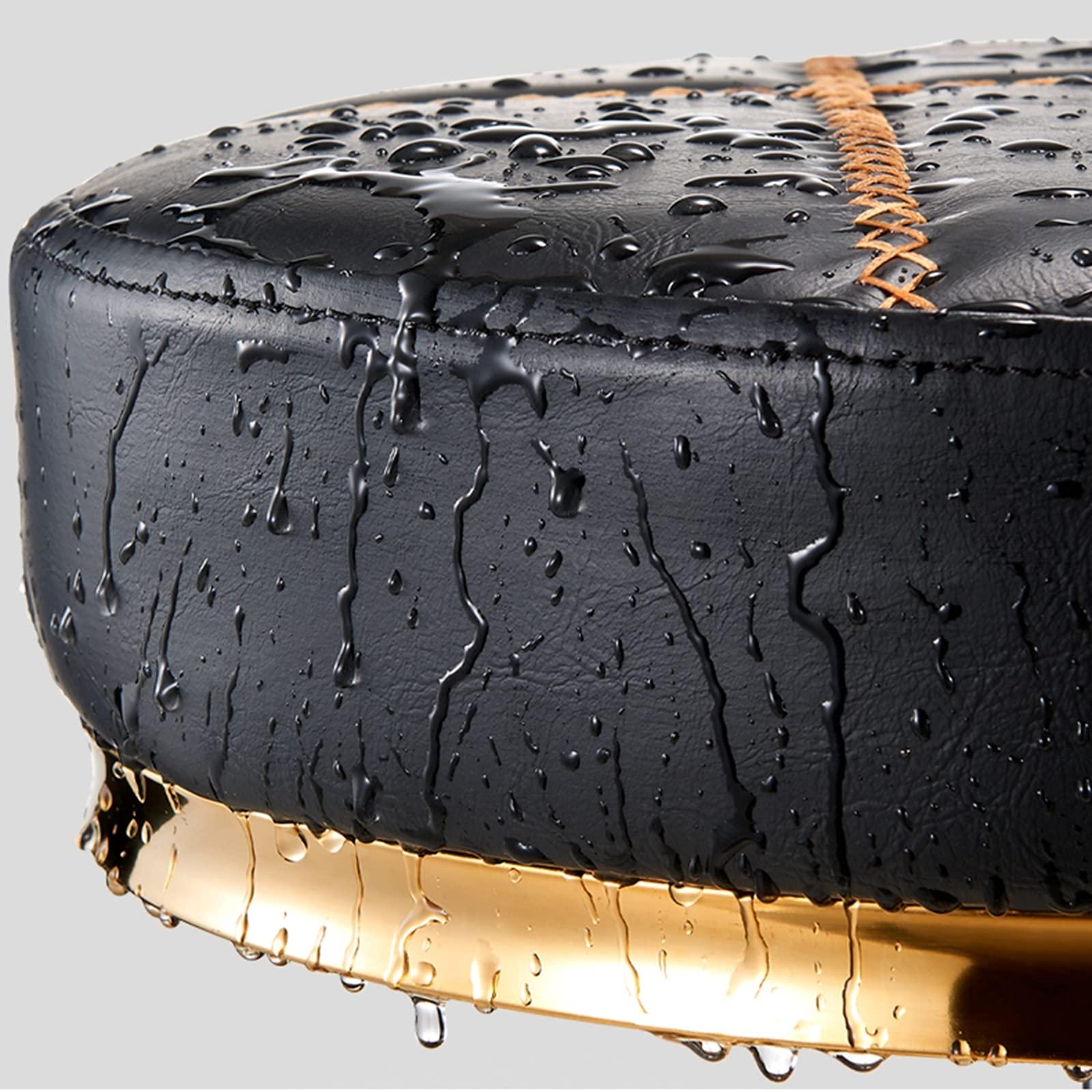 JHSLXD JHSLXD Round Stool Creative Dressing Stool Golden Barber Stool Beauty Stool Metal Rotating Stool Can Rise and Fall Dining Stool Nail Stool 44-59CM,Brown a