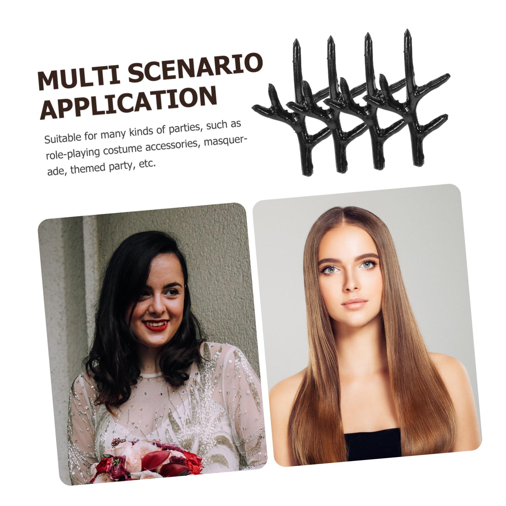 WRITWAA WRITWAA Realistic Deer Horn Plastic Headband Set Diy Deer Antlers for Christmas Halloween Unique Antler Headpiece