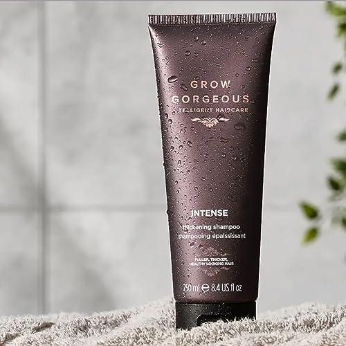 Grow Gorgeous Grow Gorgeous Intense Thickening Hair Shampoo - With Biotin and Niacinamide - Caffeine-enriched - For Thicker and Healthier Hair - Vegan, 8.45 fl oz