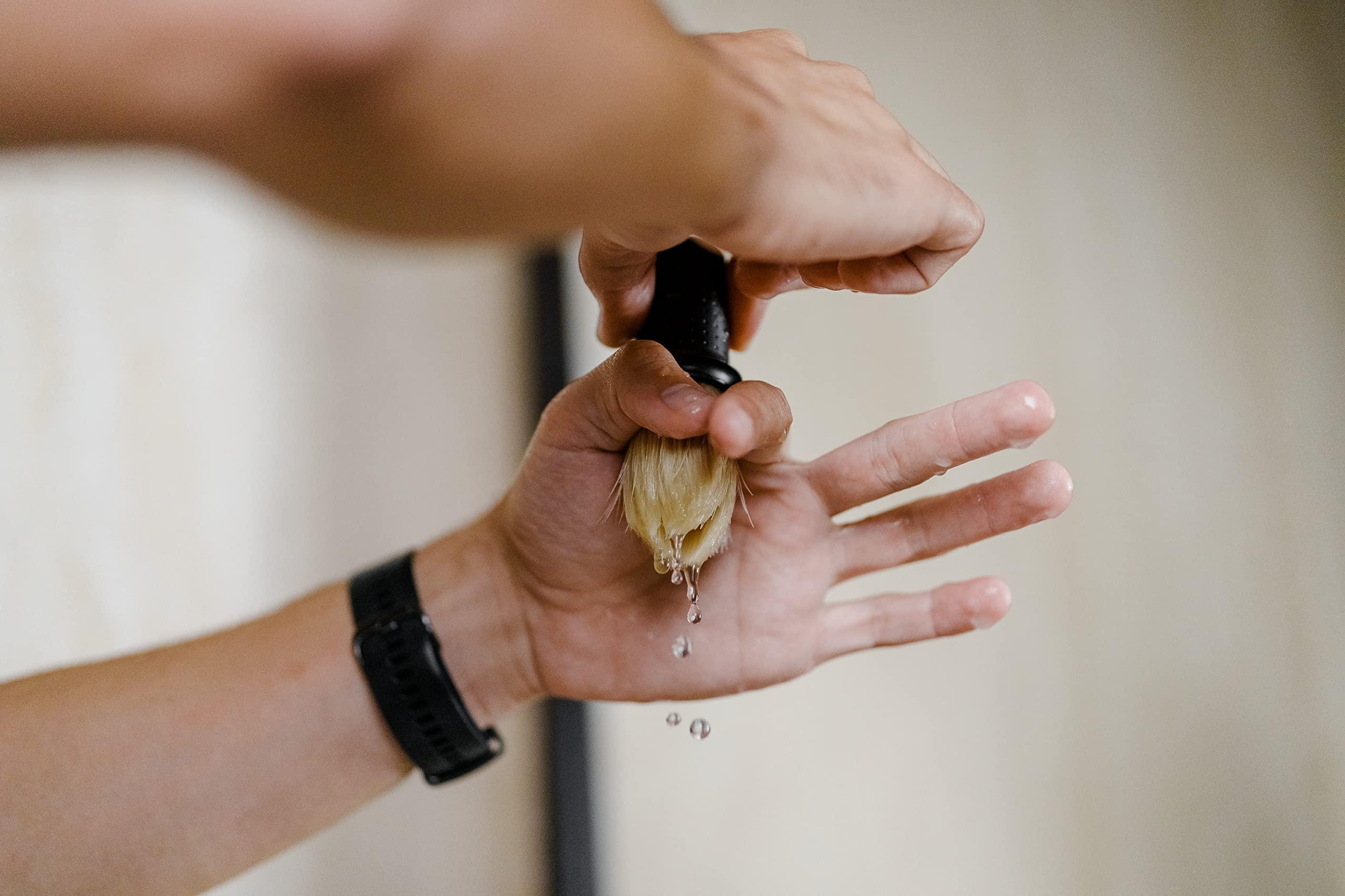 Tatara Tatara Masamune Shaving Brush | Classic Shaving Brush | Eco-Firendly | Stainless Steel (Finest Badger, Dark)