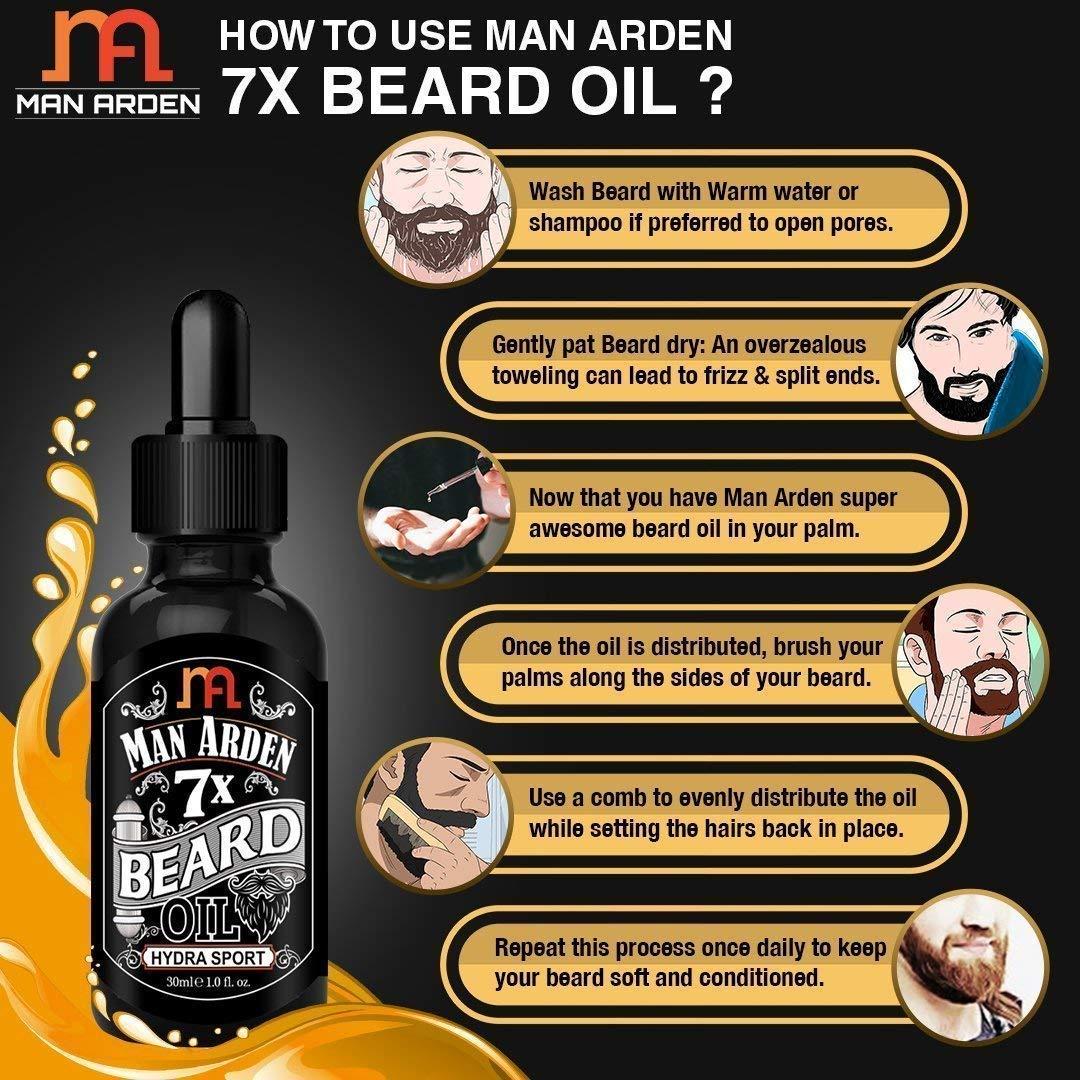 Man Arden Man Arden 7X Beard Oil 30ml (Irish Coffee) - 7 Premium Oils For Beard Growth and Nourishment
