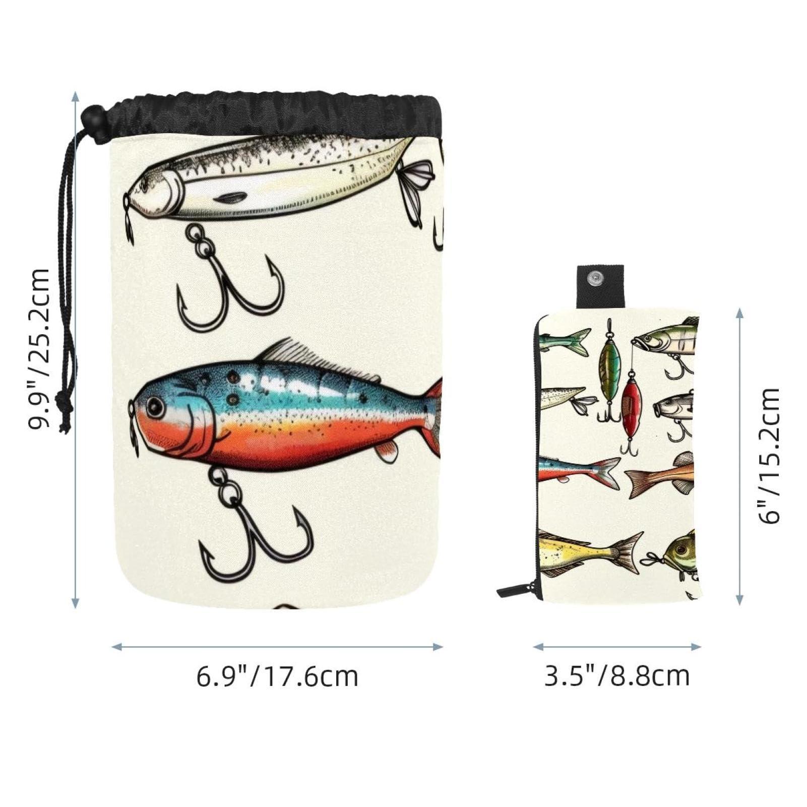 EVANLinsim EVANLinsim Drawstring Makeup Bag Large Cosmetic Bag Travel Toiletry Bag Waterproof Make Up Organizer for Women Girls, Fishing Lures