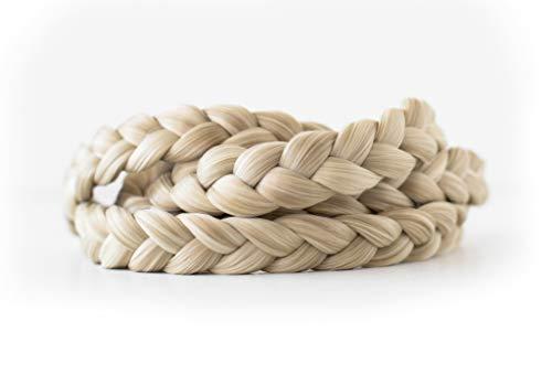 GoBraid USA Braided Headband Braid GoBraid Blond Brunette Black Dark Ginger Red Adjustable Fake Long and Short Hair Piece Extension Fast Easy Natural Look Wedding (8 - Highlighted Blond Dutch GoBraid)