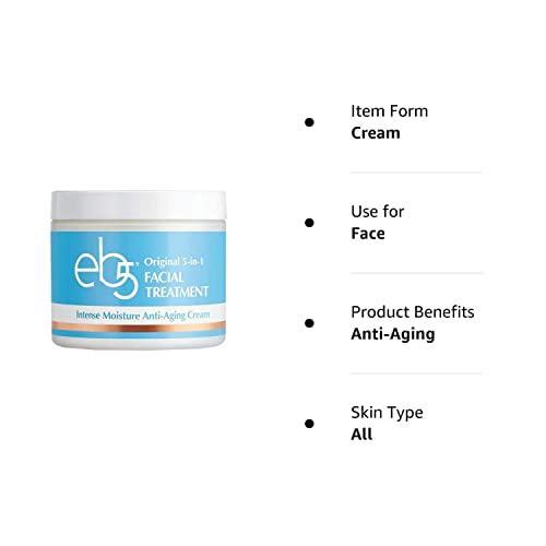 eb5 eb5 Intense Moisture Anti Aging Moisturizer Face and Neck Cream- Tone & Tighten Skin with Retinol, Fade Fine Lines and Wrinkles with Vitamin E, A and B5-4oz