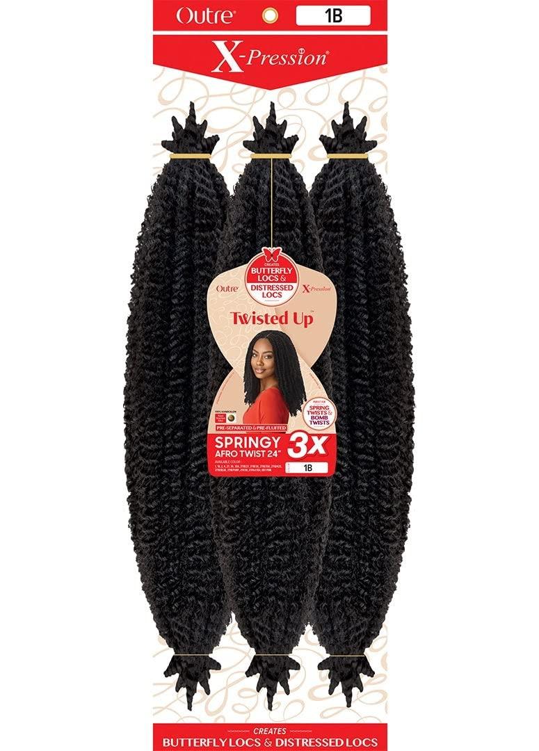 Outre Outre X-Pression Twisted Up Yaki Curly Style Synthetic Hair Braid - SPRINGY AFRO TWIST 12 Inch 2X (1)