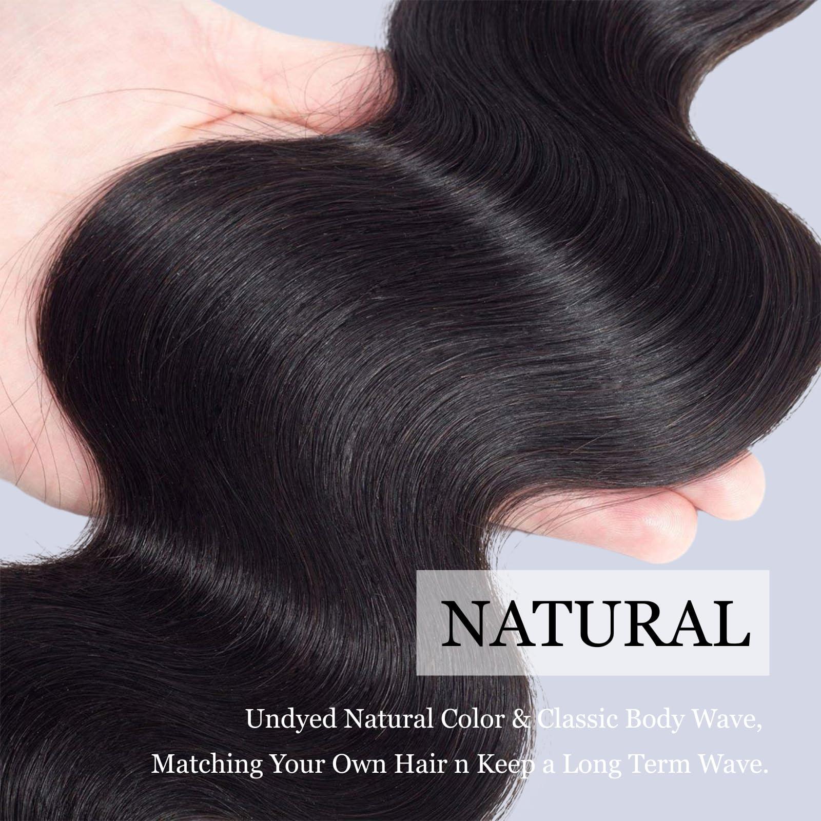 MOMOSHERO MOMOSHERO 2x6 HD Lace Closure Only 20 Inch Body Wave Human Hair, Pre Plucked Closure Sew In 2 by 6 Lace Closure Middle Part 100% Brazilian Virgin Human Hair Unprocessed 2x6 Kim K Closure Natural Black