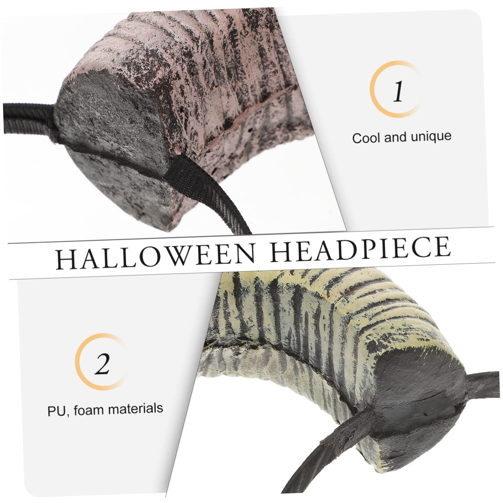 minkissy minkissy Costume Ram Horns Headband Lightweight and Unisex for Halloween Birthday and Daily Fashion