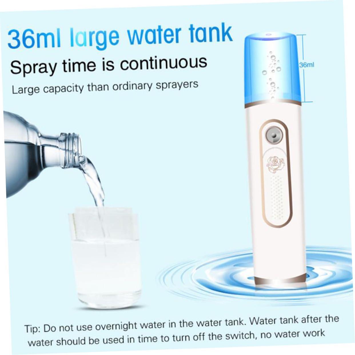 Beavorty Beavorty Portable Humidifer Nano Facial Mister Nano Mist Sprayer Rechargeable Mist Sprayers Facial Mist Facial Spa Steamer Nano Mist Cooler Facial Steamer Portable Steamer White