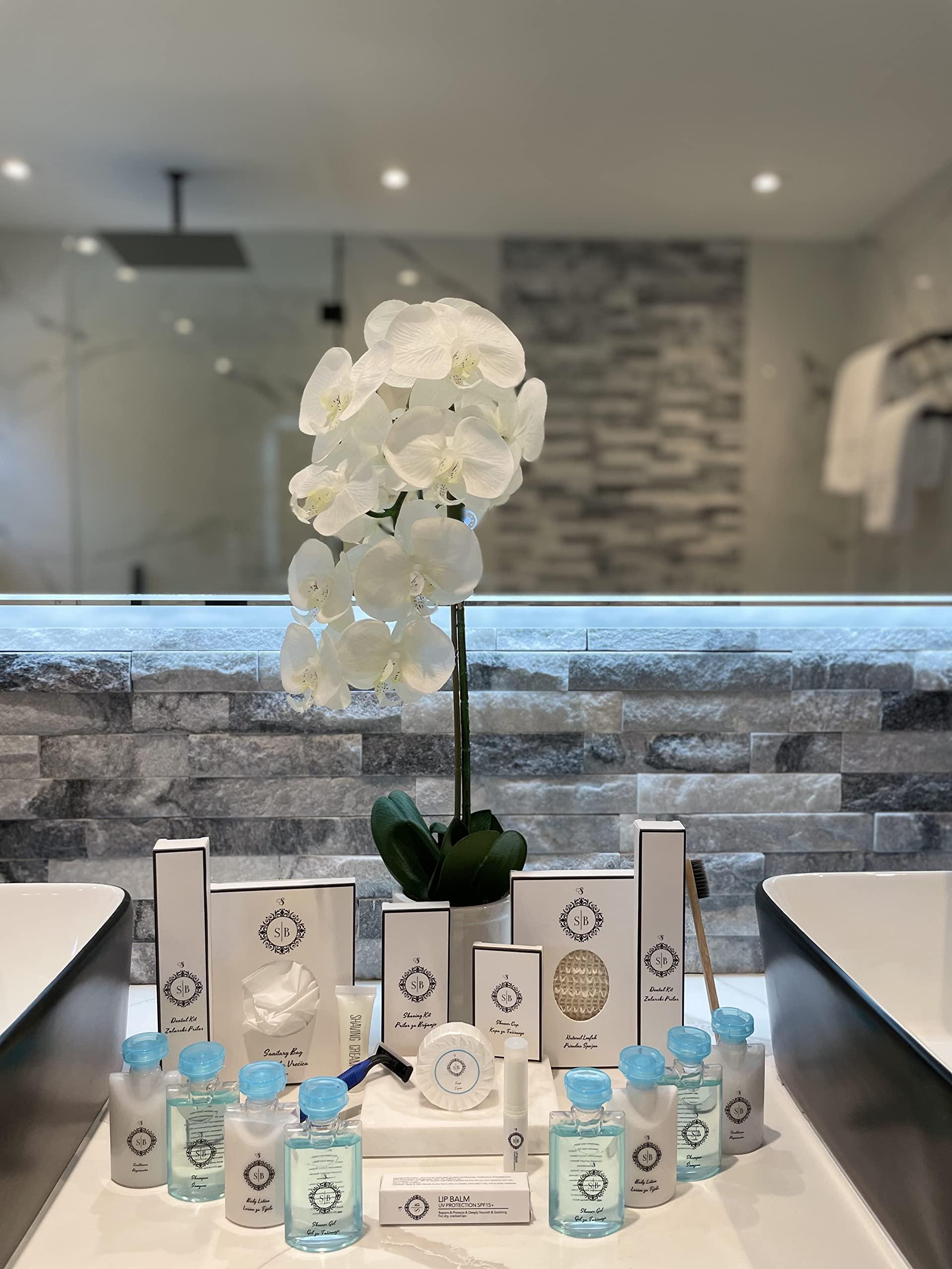 SB Essentials LLC Soap SB | Toiletries Bulk Set | Mini Amenities for Hotels, Air bnb, Yachts, Gym, Travel Size |50g Bar Soap Travel Size | 50 Pieces