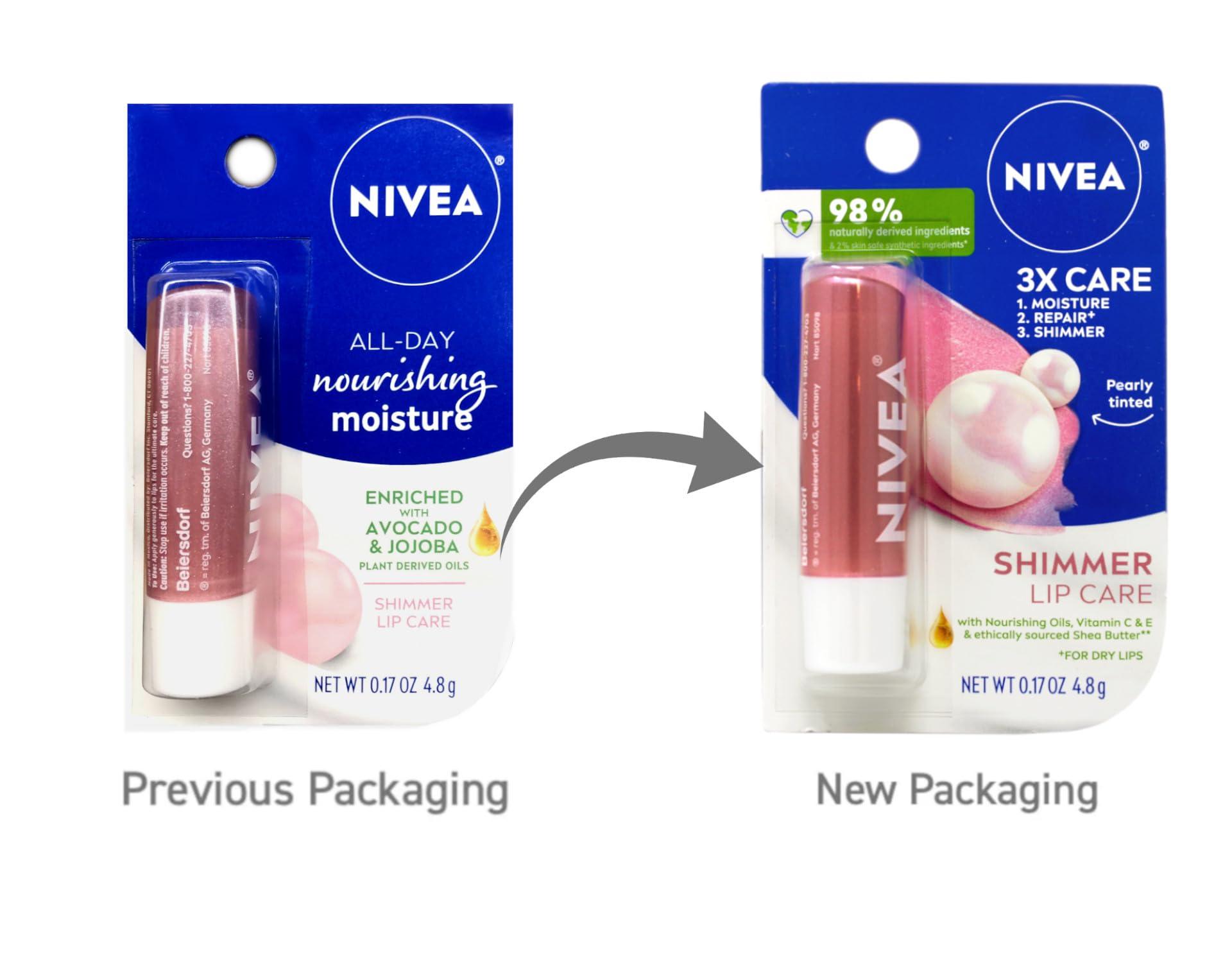 NIVEA Nivea Shimmer Lip Balm Nivea Shimmer Lip Balm (Pack of 2)