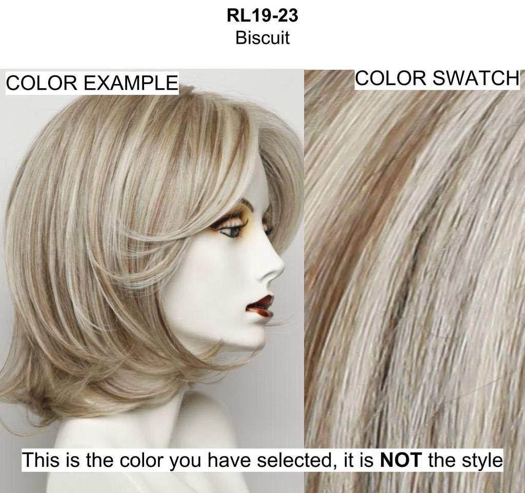 Raquel Welch & Maxwigs On Point Wig Color RL19/23 BISCUIT - 12\" Perfect Angled Bob Razor Cut Heat Friendly Front Monofilament Top Classic Natural Peluca Memory Cap Bundle MaxWigs Hairloss Booklet