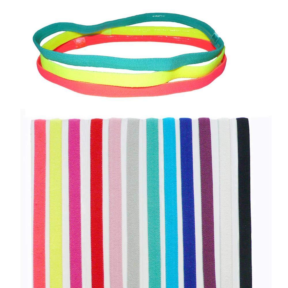 N\\A 1 Pcs Yoga Pure Hair Bands Anti-slip Elastic Rubber Thin Sports Headband Men Hair Accessories Headwrap