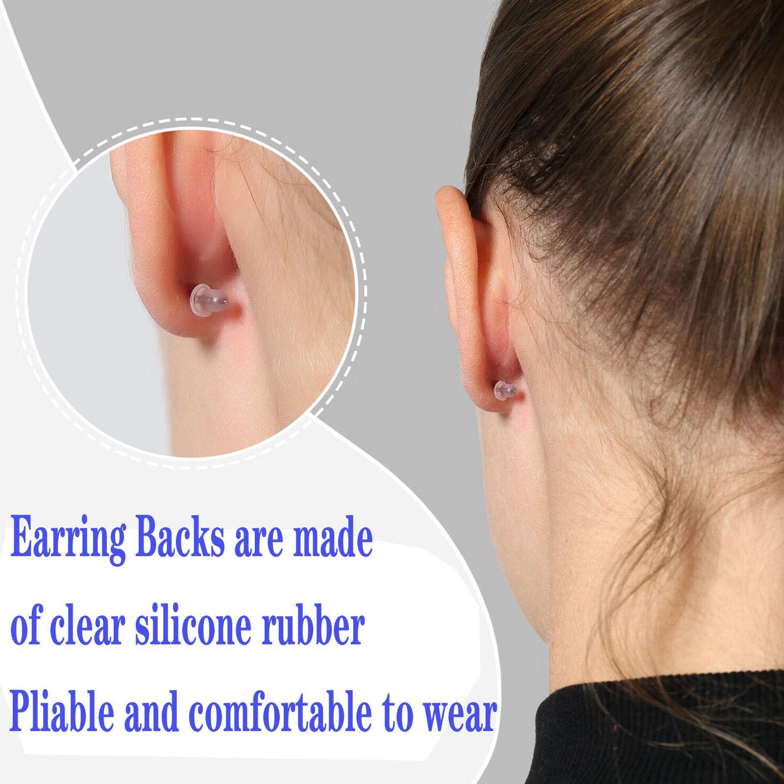 SLVIEKAE Ear Piercing Kits Disposable Ear Piercing Gun Kits No Pain Easy Use Ear Piercing Gun Kit Tool with Multi-Sized Gold Silver CZ Earring Studs (Red)