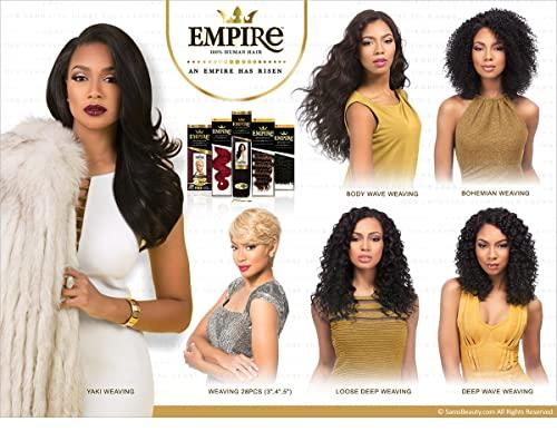 Hair Zone Sensationnel Human Hair Weave Empire Yaki Weaving (20 Inch (Pack of 2), 1B)