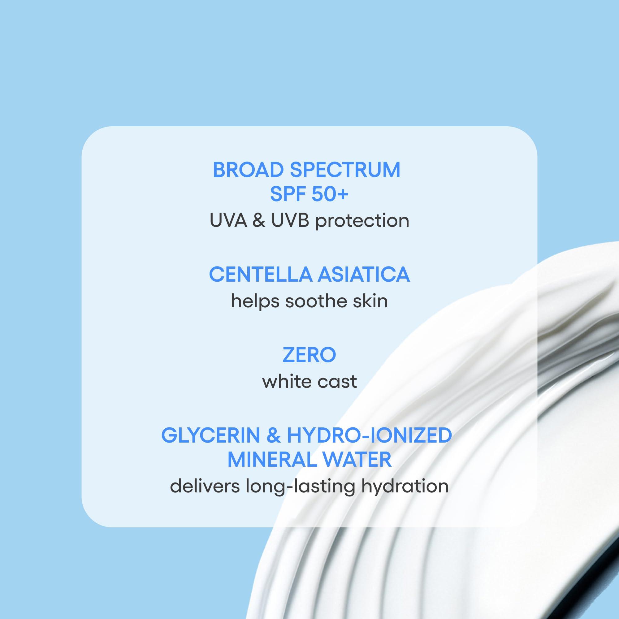 LANEIGE LANEIGE Hydro UV Defense Sunscreen Broad Spectrum SPF 50+: Korean Sunscreen, No White Cast, Dermatologically Tested, Hypoallergenic