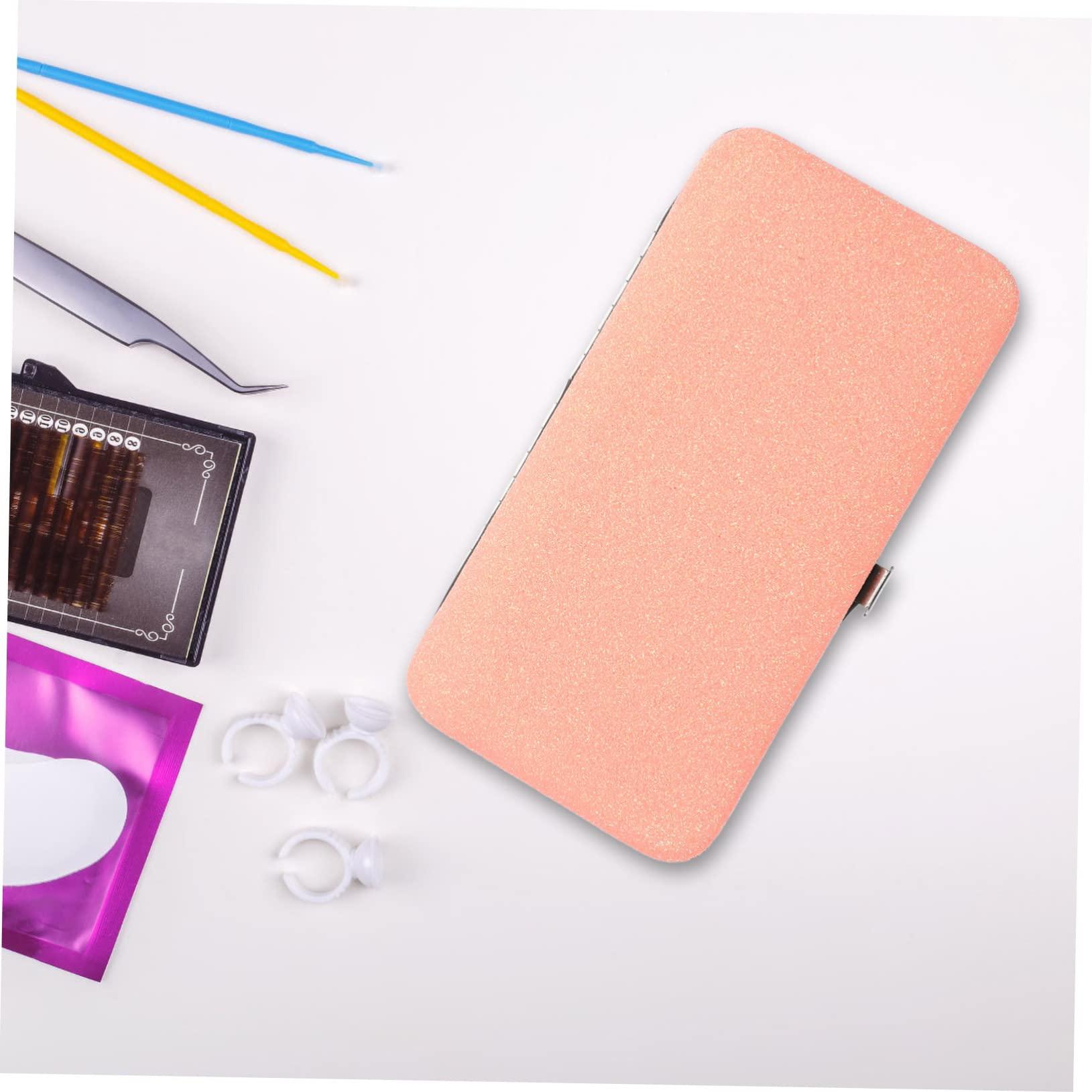 DOITOOL DOITOOL Box Tweezers Storage Bag Eyelash Holder Lashes Tweezers Travel Case Eyelash Container Lash Containers Lash Tweezers Eyelash Extension Tweezers Organizer Makeup Tools Make up Pink
