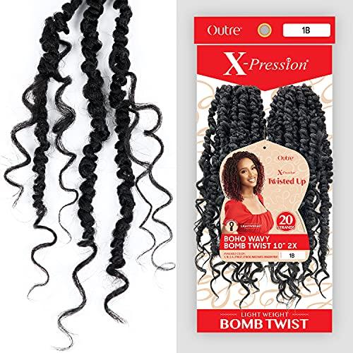 Outre Outre Crochet Braids X-Pression Twisted Up 2X Boho Wavy Bomb Twist 10" (1-pack, 1)