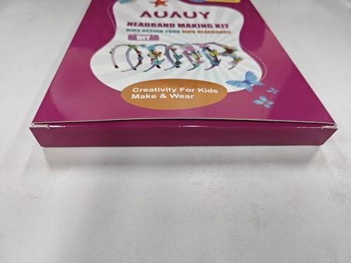 AUAUY AUAUY Girly Headbands Making Kit for Girls, Fashion DIY Band Hair Accessories for Girls Age 5+, Creative Unicorn Headband Making Kits Toys for Kids Girls Age 5-12 Birthday Gifts & Presents
