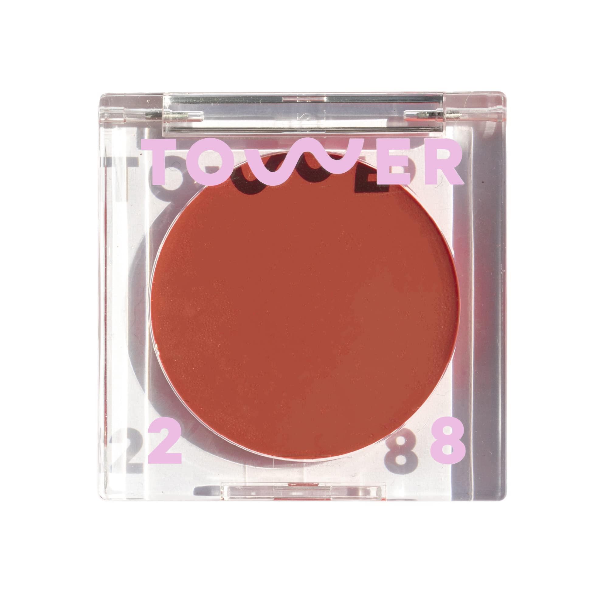Tower 28 Tower 28 Beauty BeachPlease Cream Blush for Cheeks and Lips - Multi-Purpose Lip and Cheek Tint in Orange Blush - for Sensitive Skin Color POWER HOUR, Luminous Finish