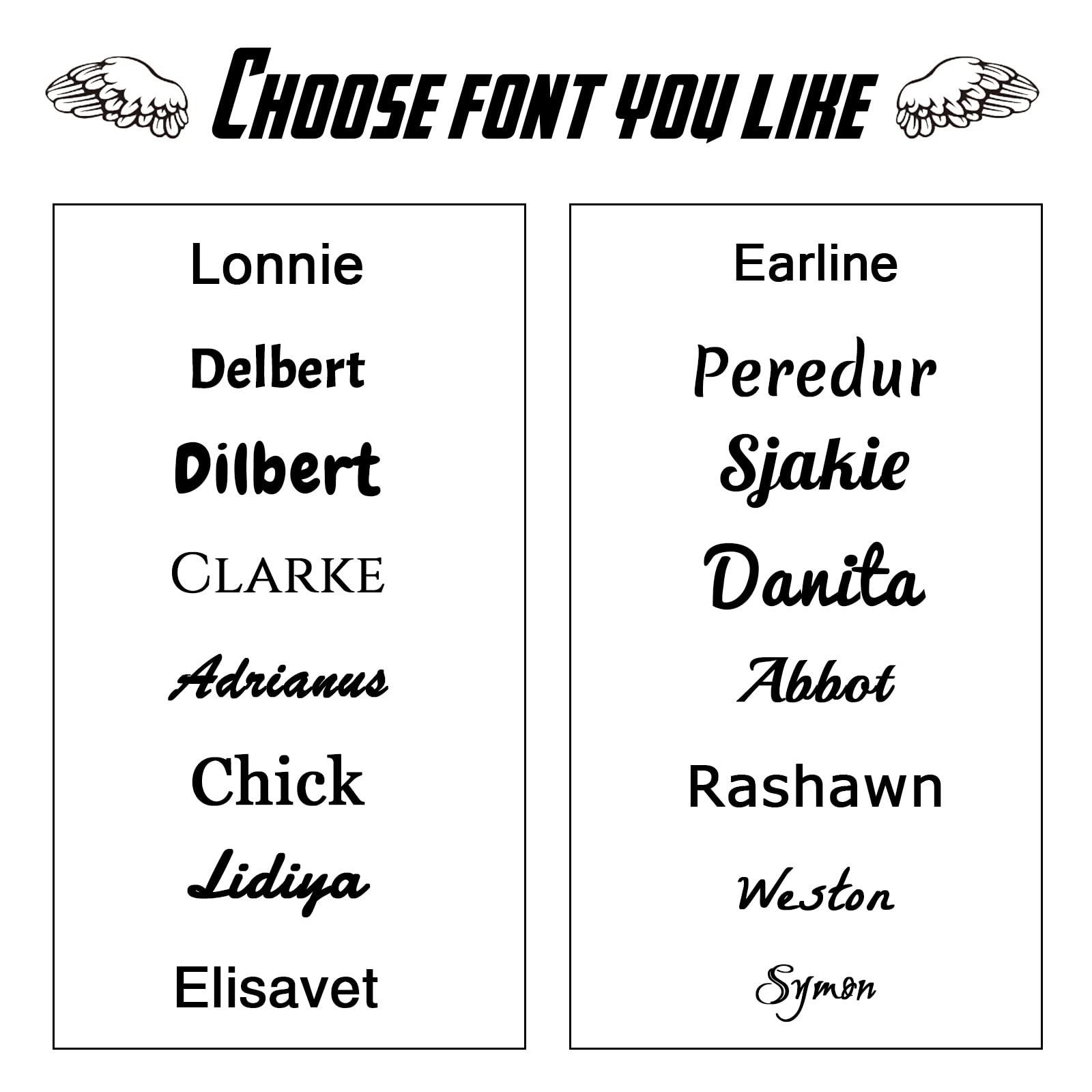 Fawalyanle Personalized Temporary Tattoos with Name/Text, Custom Fake Name Tattoos Temporary Waterproof Body Sticker for Women and Men