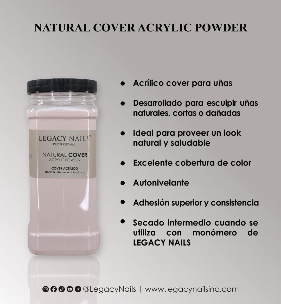 LEGACY NAILS Legacy Nails Professional Cover Acrylic Powder - Create Beautiful French Nail Art & Extensions - 1 Lb (NATURAL)