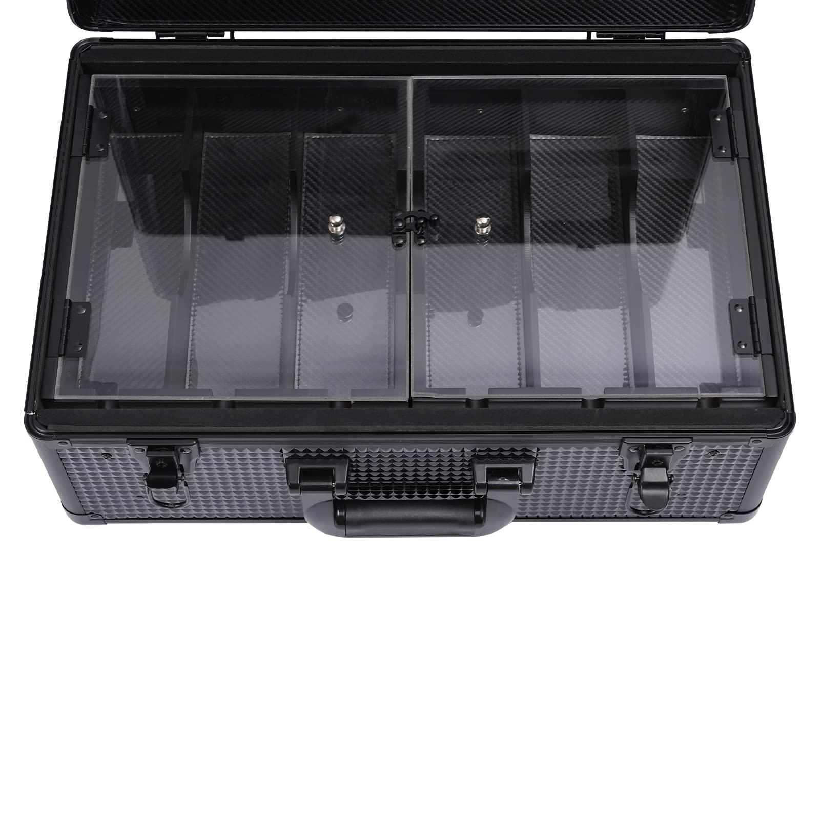 Bitodd Beauty Professional Barber Case, Barber Travel Case, Aluminum Makeup Case, Hairdressing Toolbox, Barber Briefcase Toolbox for Hair Stylist, Pet Groomer, Makeup Artist