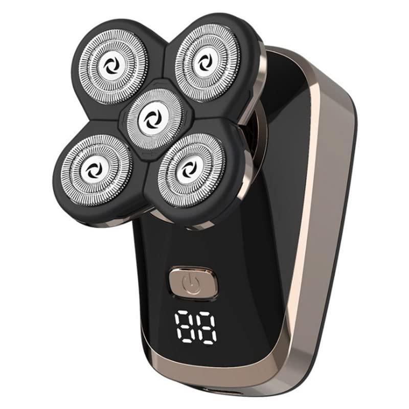 Mecuricy Head Shavers for Bald Men, LED dosplay powerful wet dry electric shaver beard hair trimmer facial and body electric razor balds shaving machine for men (Color : 5IN1)