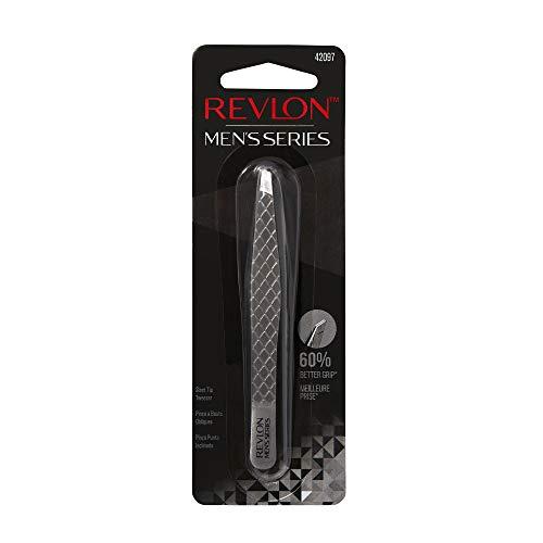 REVLON Revlon Eyebrow Hair Removal Tweezer, Men\'s Series, High Precision Tweezers for Men, 60% Larger Grip, Stainless Steel (Pack of 1)