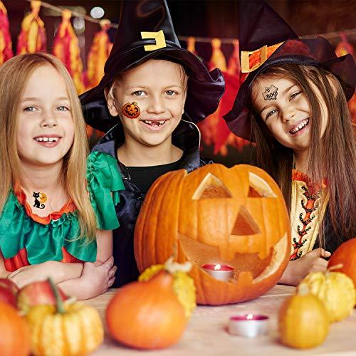 Outus 144 Pieces Halloween Temporary Kid Adult Halloween Themed Waterproof Temporary Stickers Party Decoration Supplies for Halloween Party Favor, Treats, Decor, Goodie Bag, 9 Styles