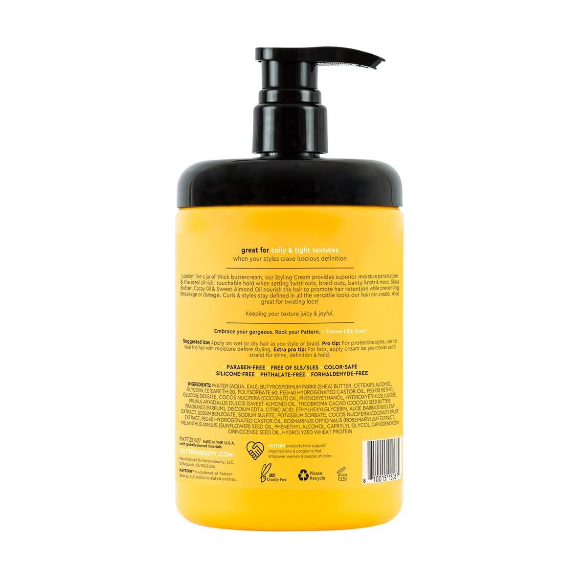 pattern PATTERN Beauty by Tracee Ellis Ross Styling Cream - Hold & Definition for Curly Hair 3b-4c, 25 fl oz