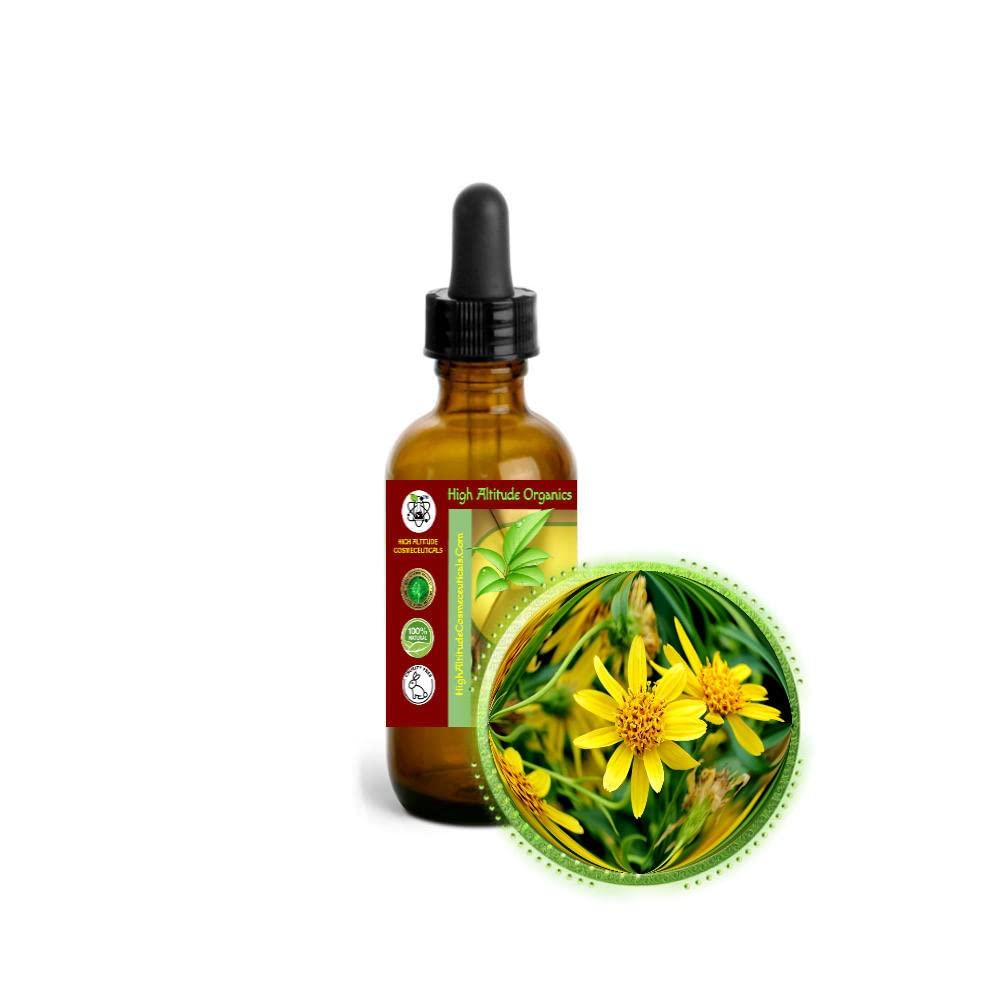 High Altitude Organics Arnica Tincture Liquid Extract by ARNICAmfort - Extra Strength (High Concentration 1:2) - External Skin Bruises, Bath Tea, Body Foot Hand Soak, Soothe Dry Skin Hair Scalp - 2oz