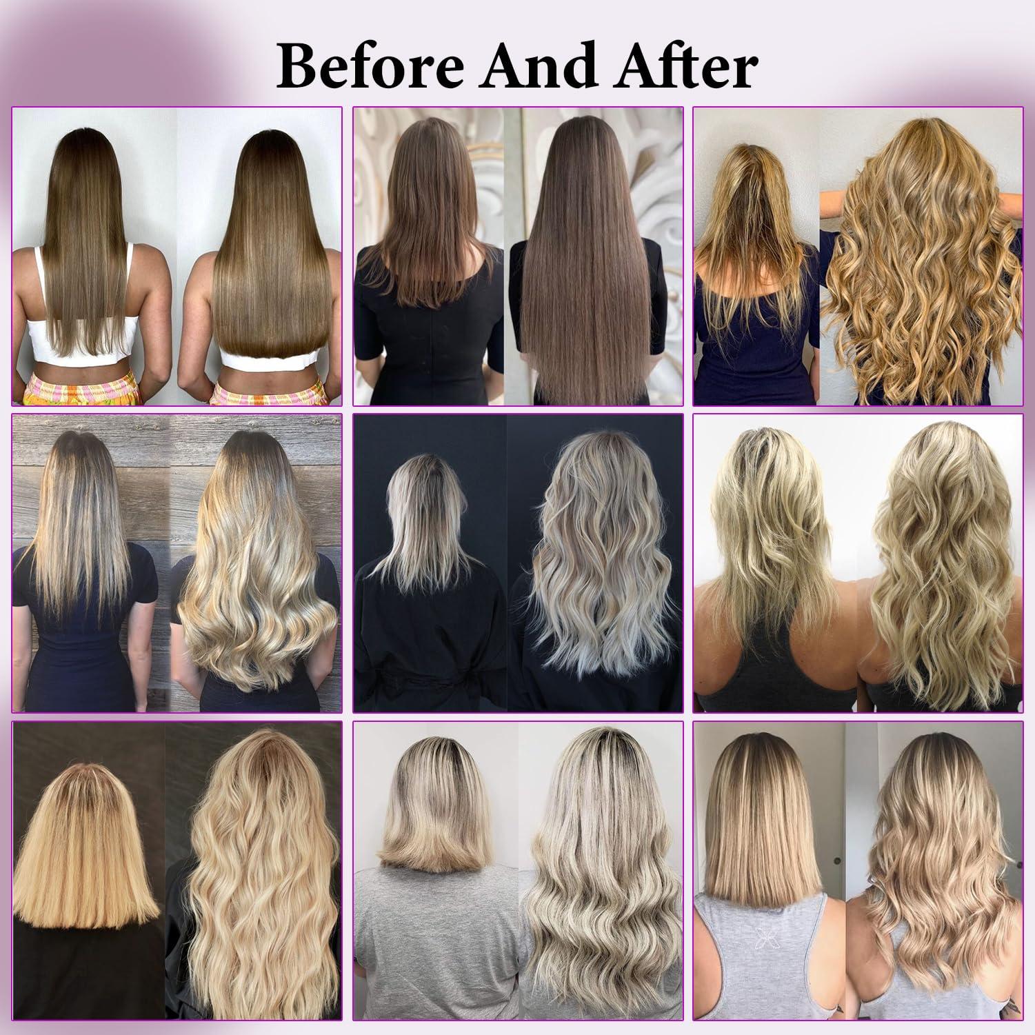 Prosa V light hair extension, human hair V light specific wig extensionsreal human hair for v light hair extensions machine sit, 30g/pack, 18 20 22. (#18A, 22)