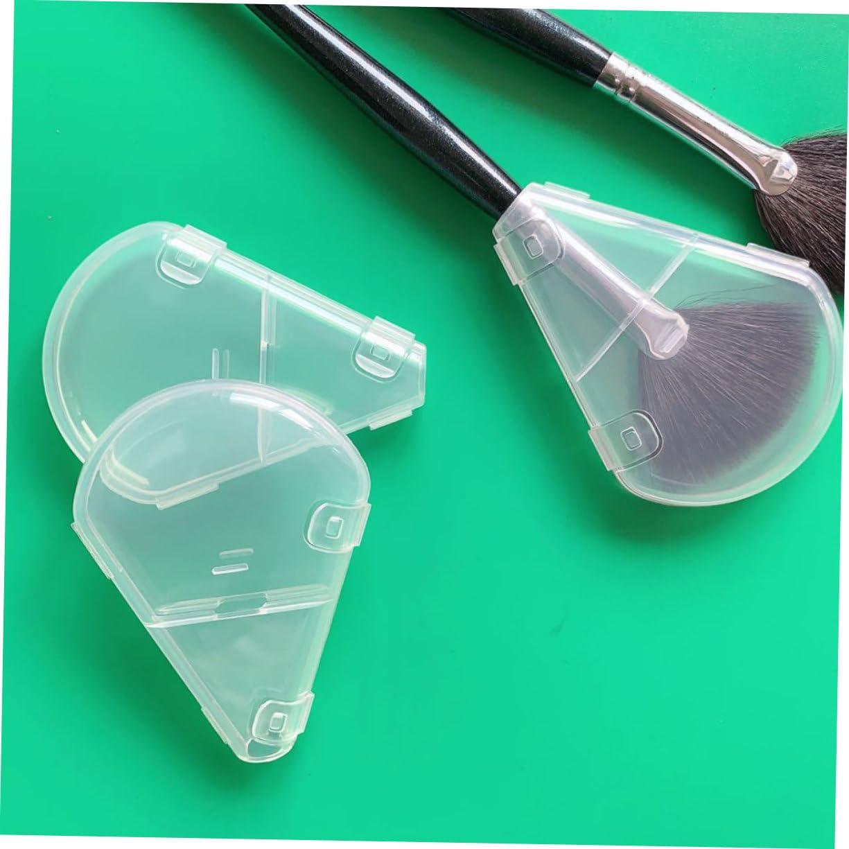 HAPINARY HAPINARY 6pcs Protection Cap Makeup Brush Protector Highlighter Brush Cover Makeup Brushes Protector Brush Cover Cap Double Hair Dye Bowl Makeup Brush Guard Cover Cosmetics Brush Abs White