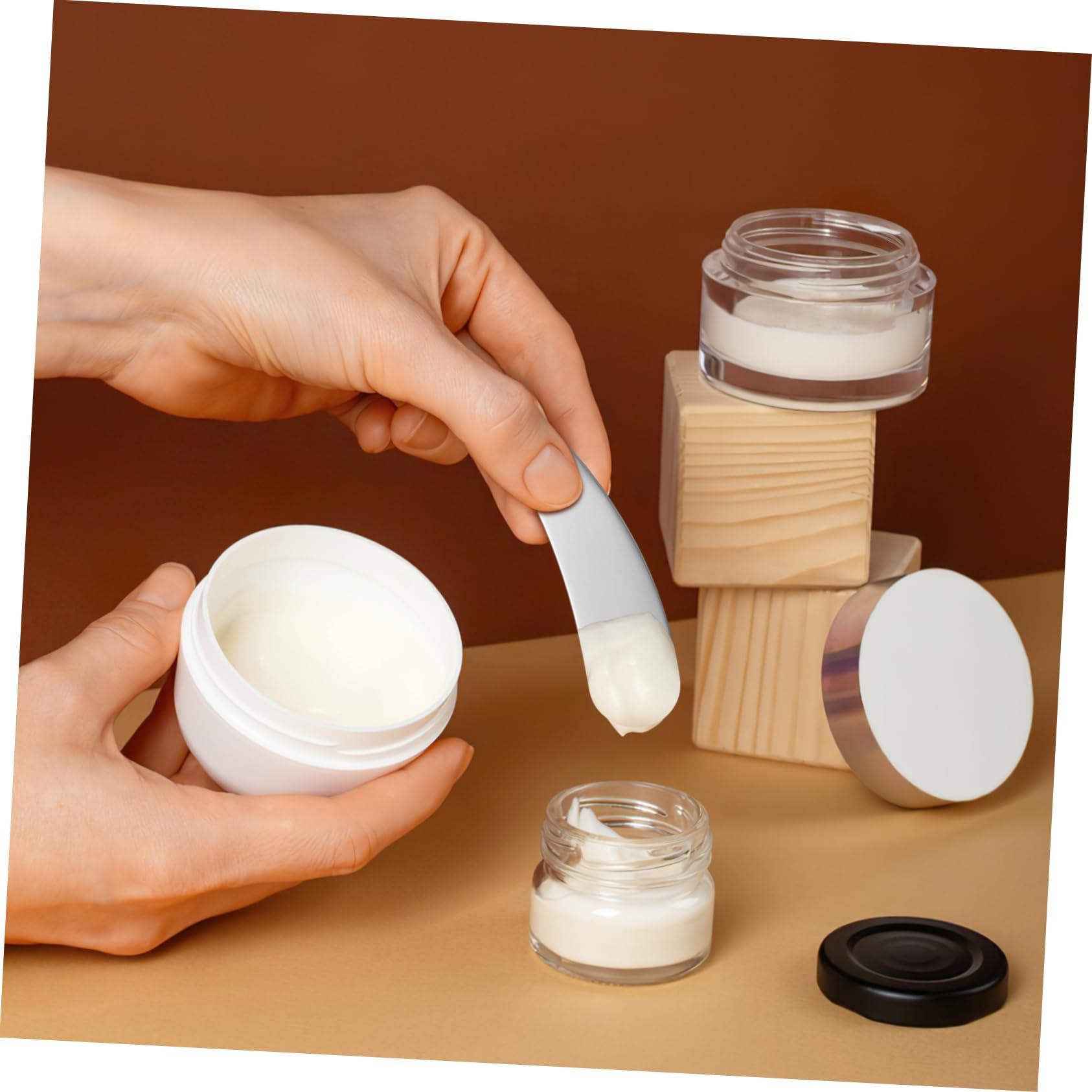 SOESFOUFU SOESFOUFU Stainless Steel Makeup Spatula 2 in 1 Skincare Applicator Eye Cream Spatula Lotion Spatula Reusable Beauty Scoop for Skin Types