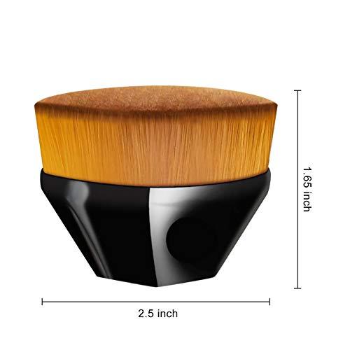 Aooba Aooba Foundation Makeup Brush with Portable Case, Flat Top High-Density Face Brush for Flawless Powder, Cream Cosmetics (Black)