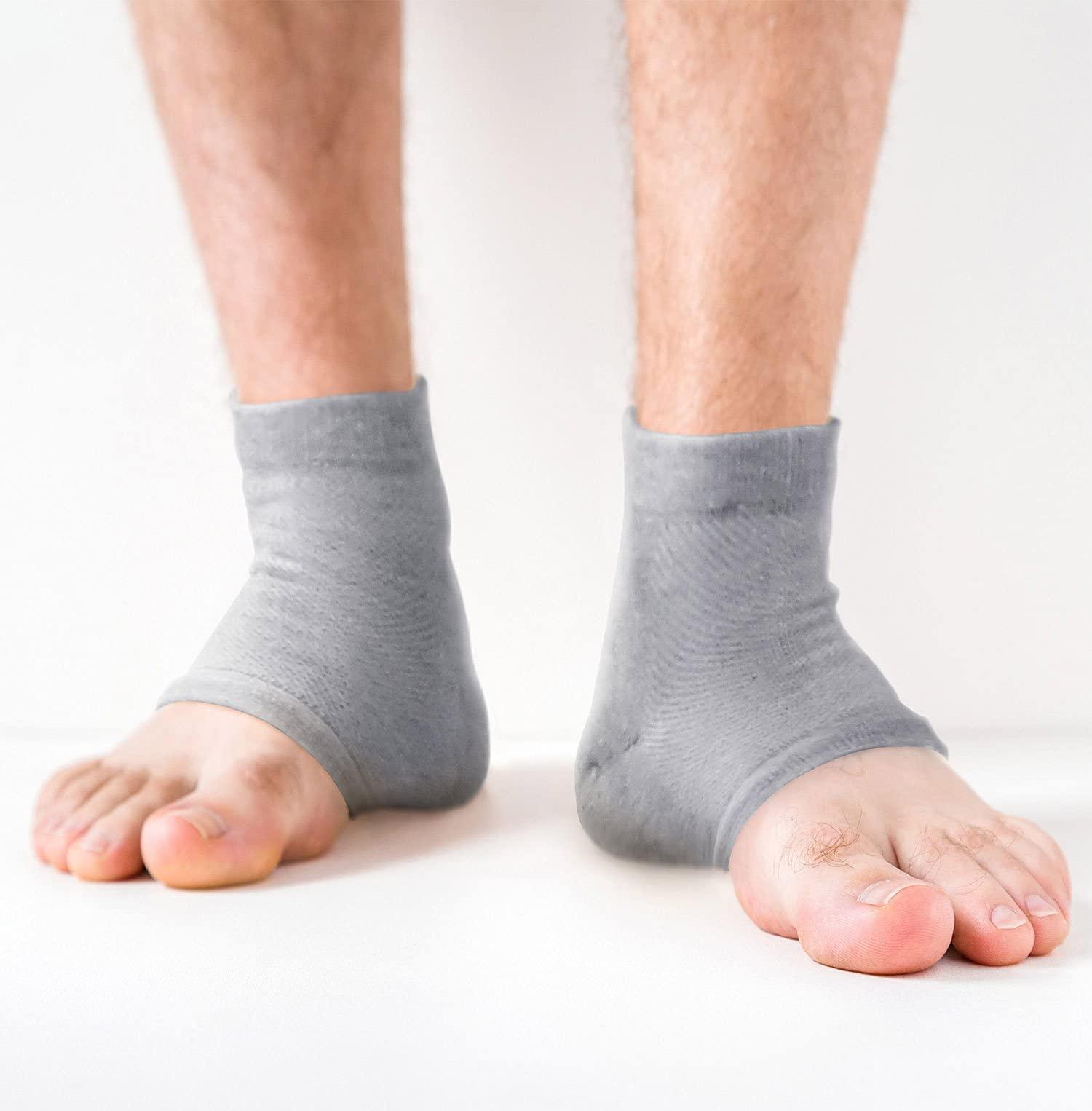 ARMSTRONG AMERIKA Moisturizing Socks for Women & Men | Aloe Vera Cracked Heel Treatment | Foot Callus Remover | Aloe Socks for Cracked Heels & Dry Cracked Feet | Lotion Infused Gel Heel Socks (Large - 3 Pairs)