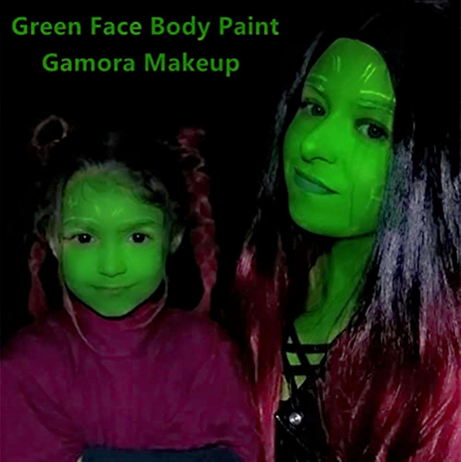 Go Ho Go Ho Dark Green Face Paint Stick,Water Based Cream Green Body Paint Washable,Highly Pigmented,Smooth and Safe for Skin,Halloween Cosplay SFX Makeup,St Patricks Day Face Paint